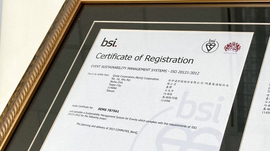 DFI assists BenQ Qisda Group in passing the international ISO certification for sustainability 